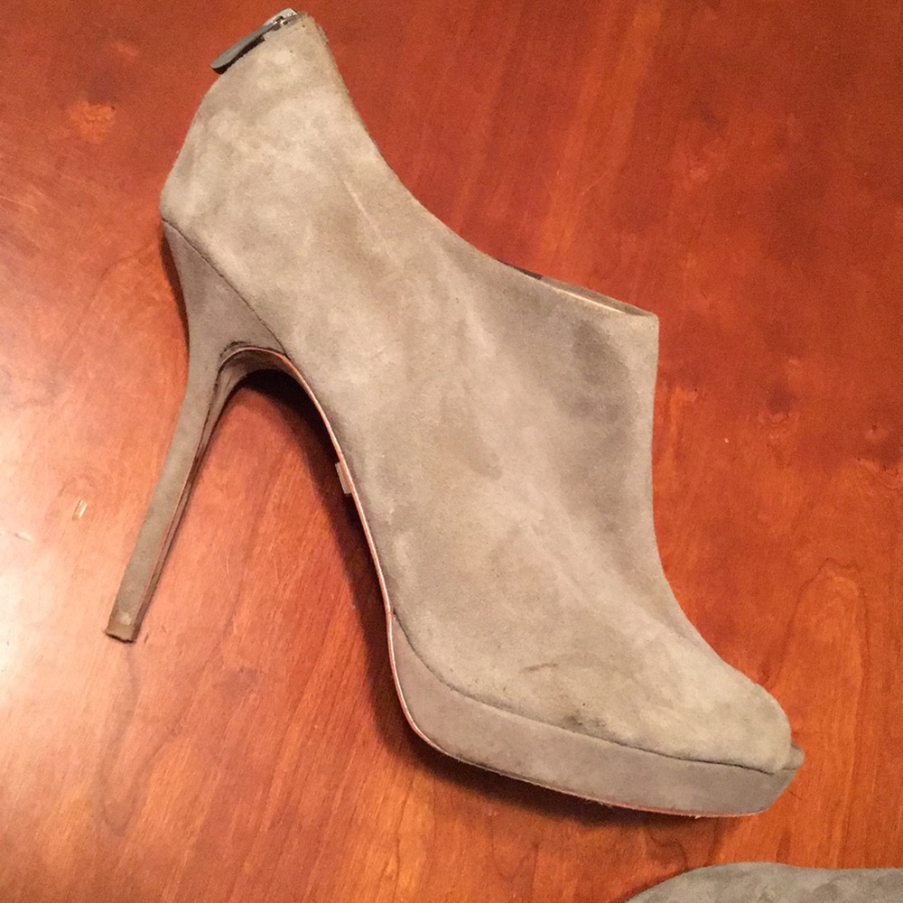 Pour La Victoire Forsa open toe gray booties - 11 - Picture 4 of 8
